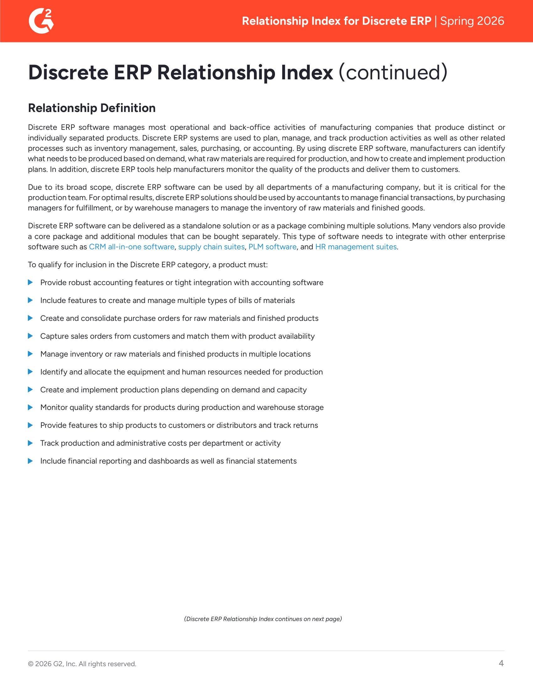 Acumatica Recognized as Leader in G2’s Spring 2026 Discrete ERP Relationship Index, page 3