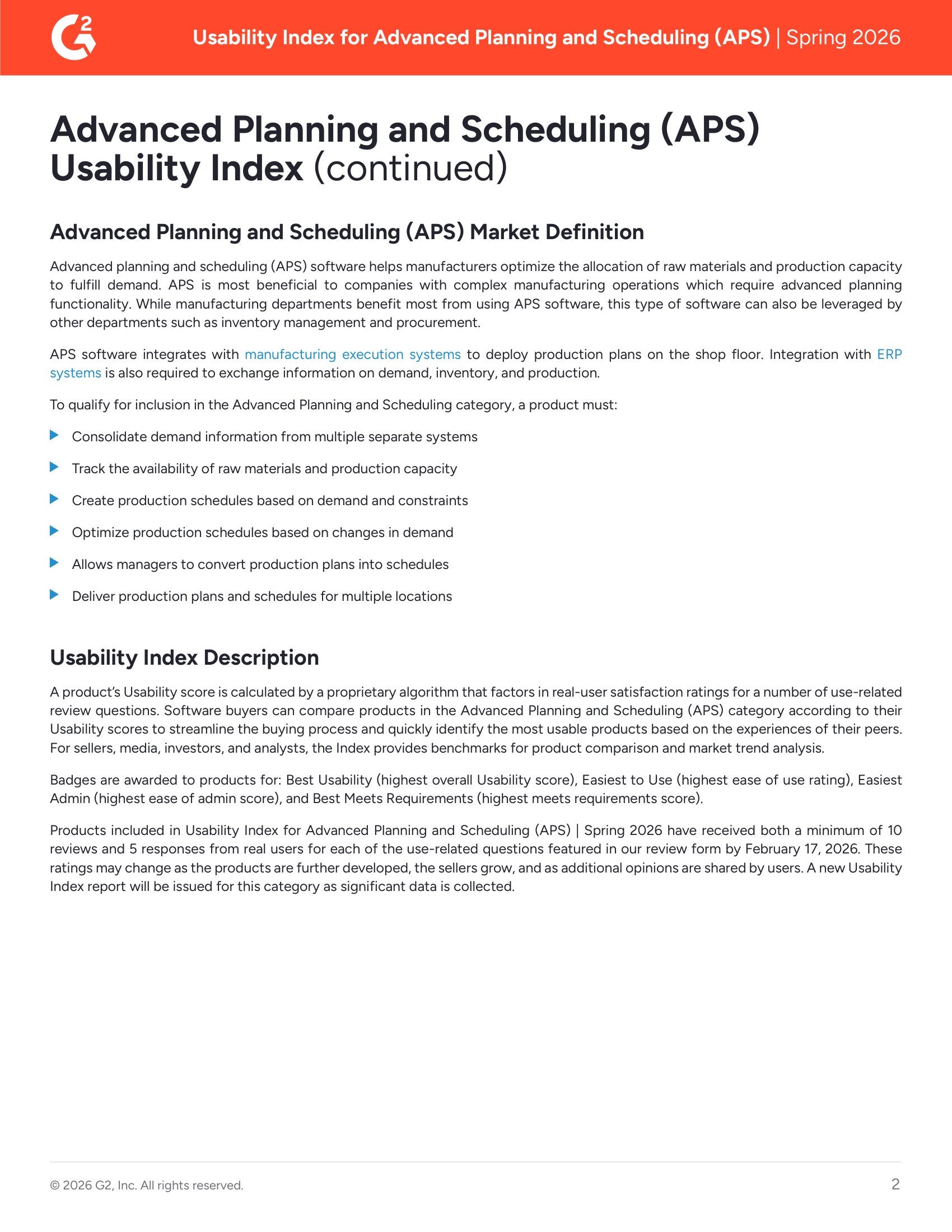 Acumatica Among Top Rated in Advanced Planning & Scheduling Usability Spring 2026, page 1