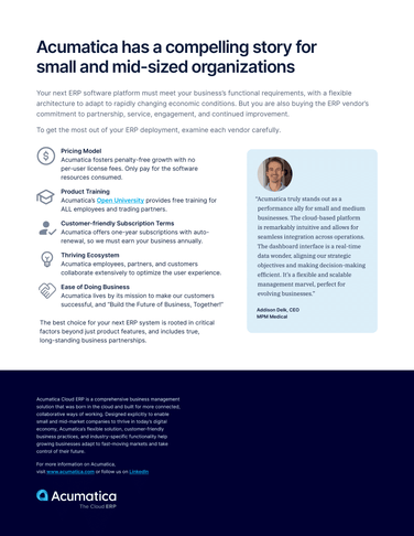 Why Acumatica