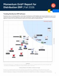 G2 Momentum Grid® Report for Distribution ERP