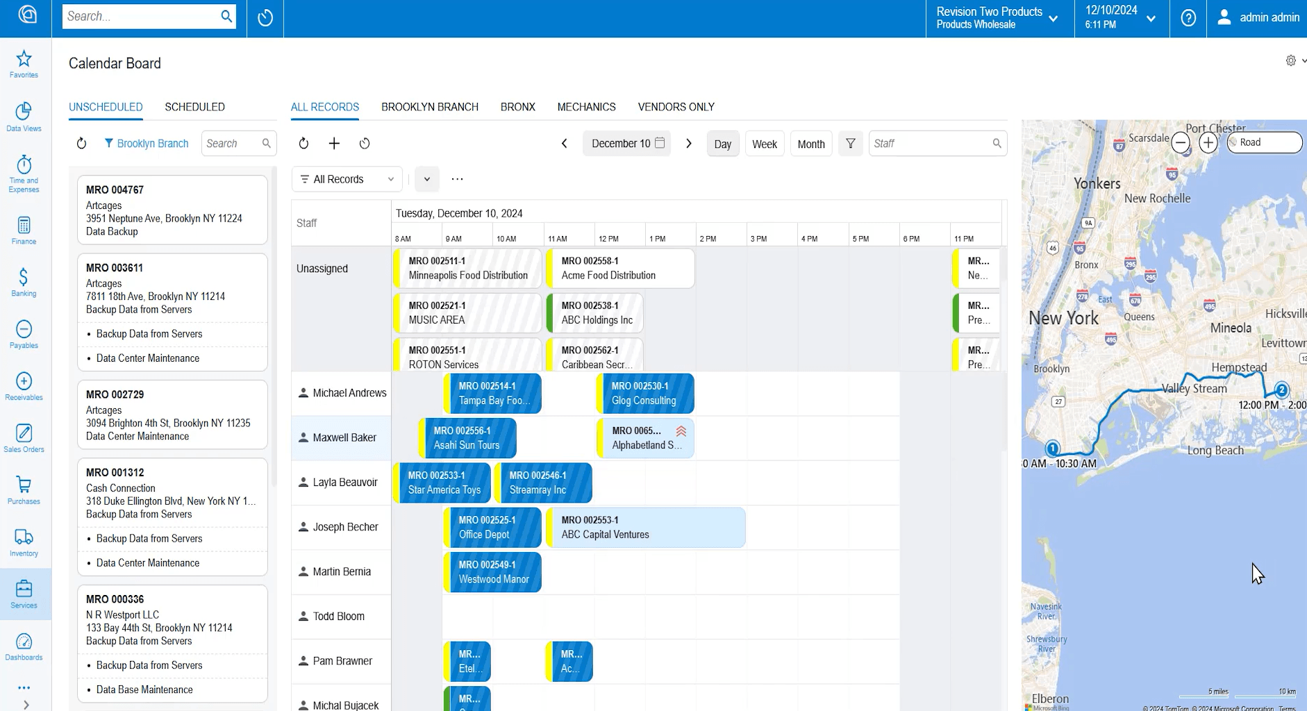Screenshot of Appointment and Resource Scheduling