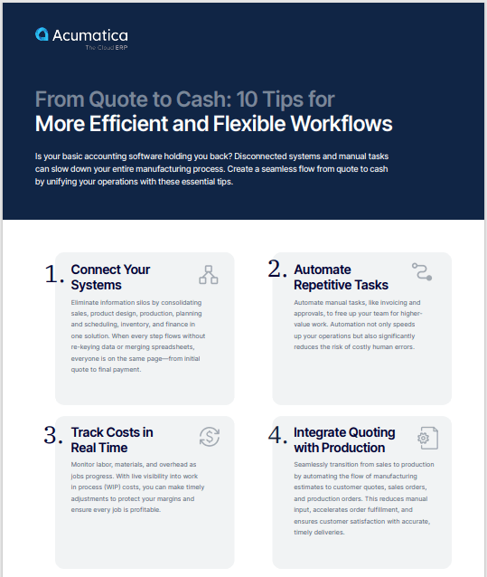 QuickBooks Migration Infographic for Manufacturing