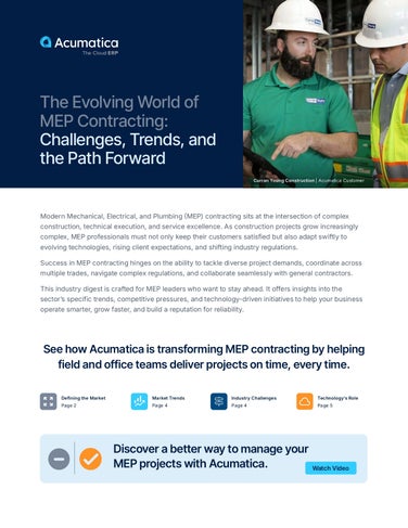 The Future of MEP Specialty Contracting