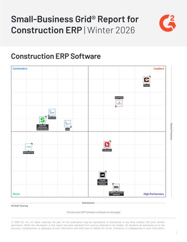 Rapport sur le réseau des petites entreprises pour les ERP dans le secteur de la construction