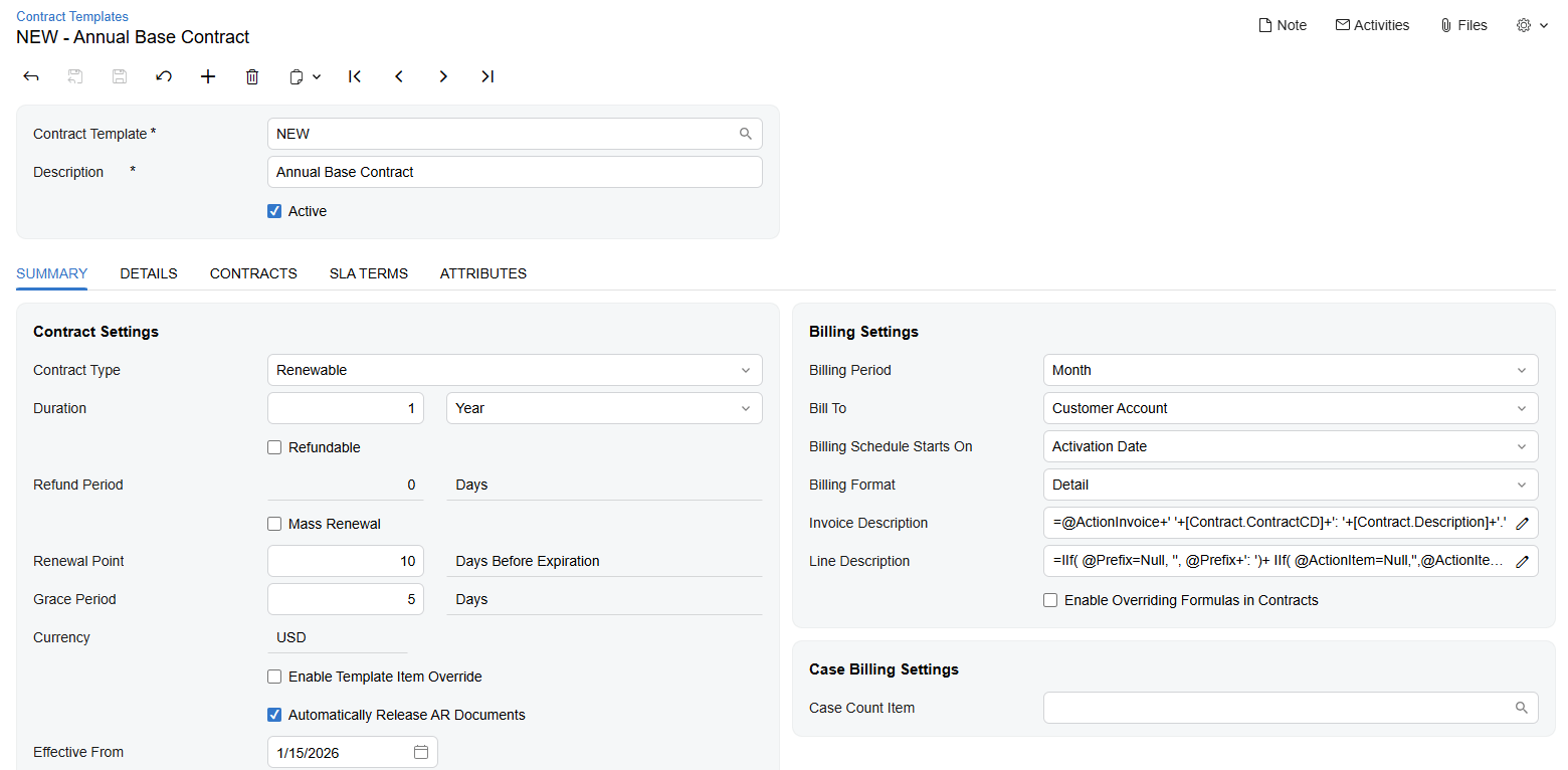 Capture d'écran de la configuration et de l'activation