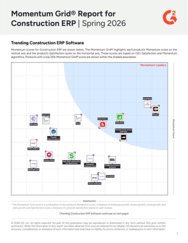 Momentum Grid Report for Construction ERP