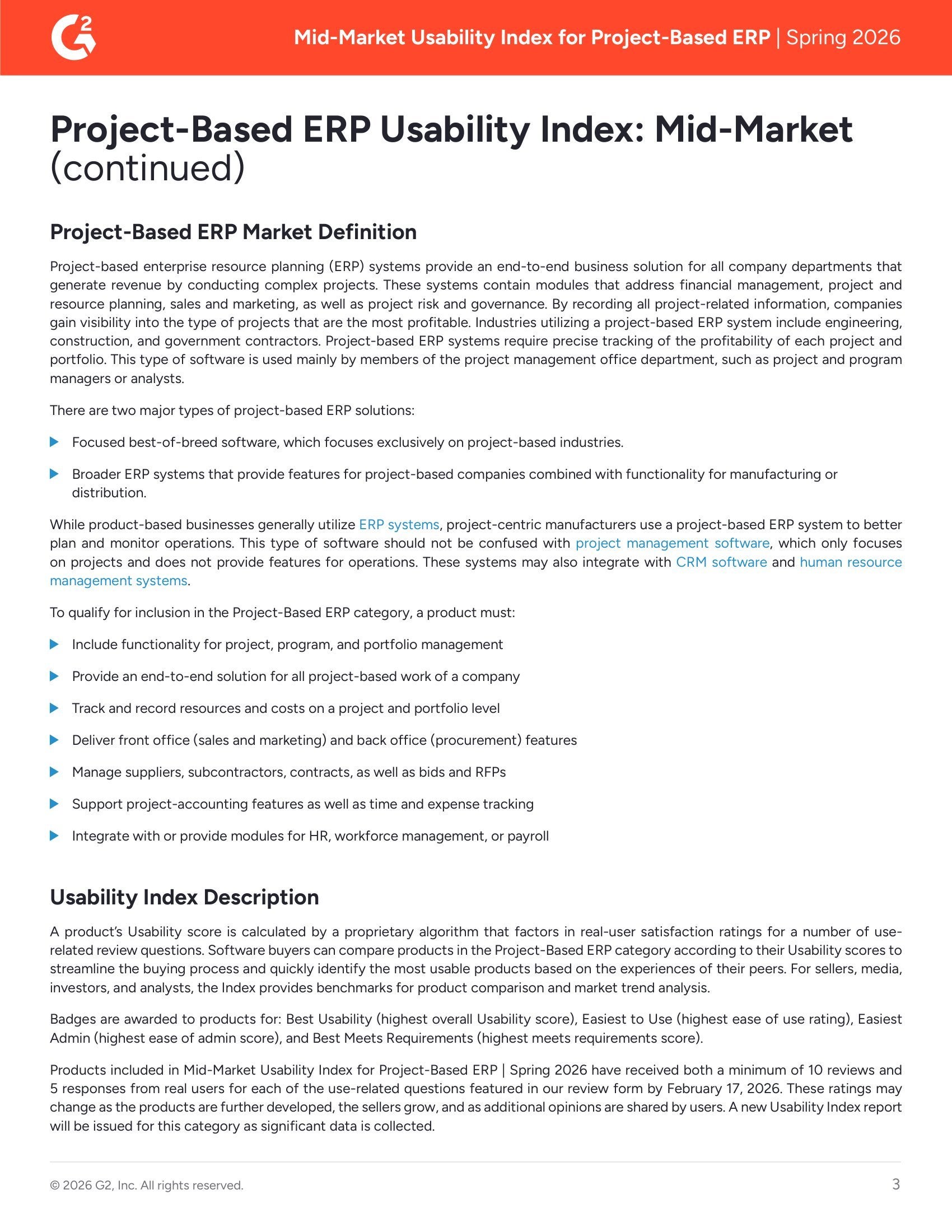 Acumatica Recognized as a Top Usability Leader in G2 Mid-Market Project-Based ERP Report – Spring 2026, page 2