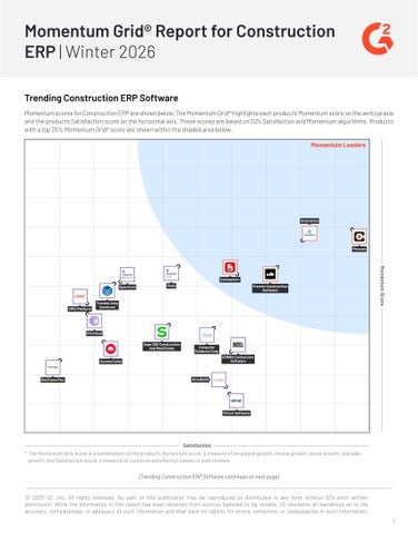 Momentum Grid Report for Construction ERP