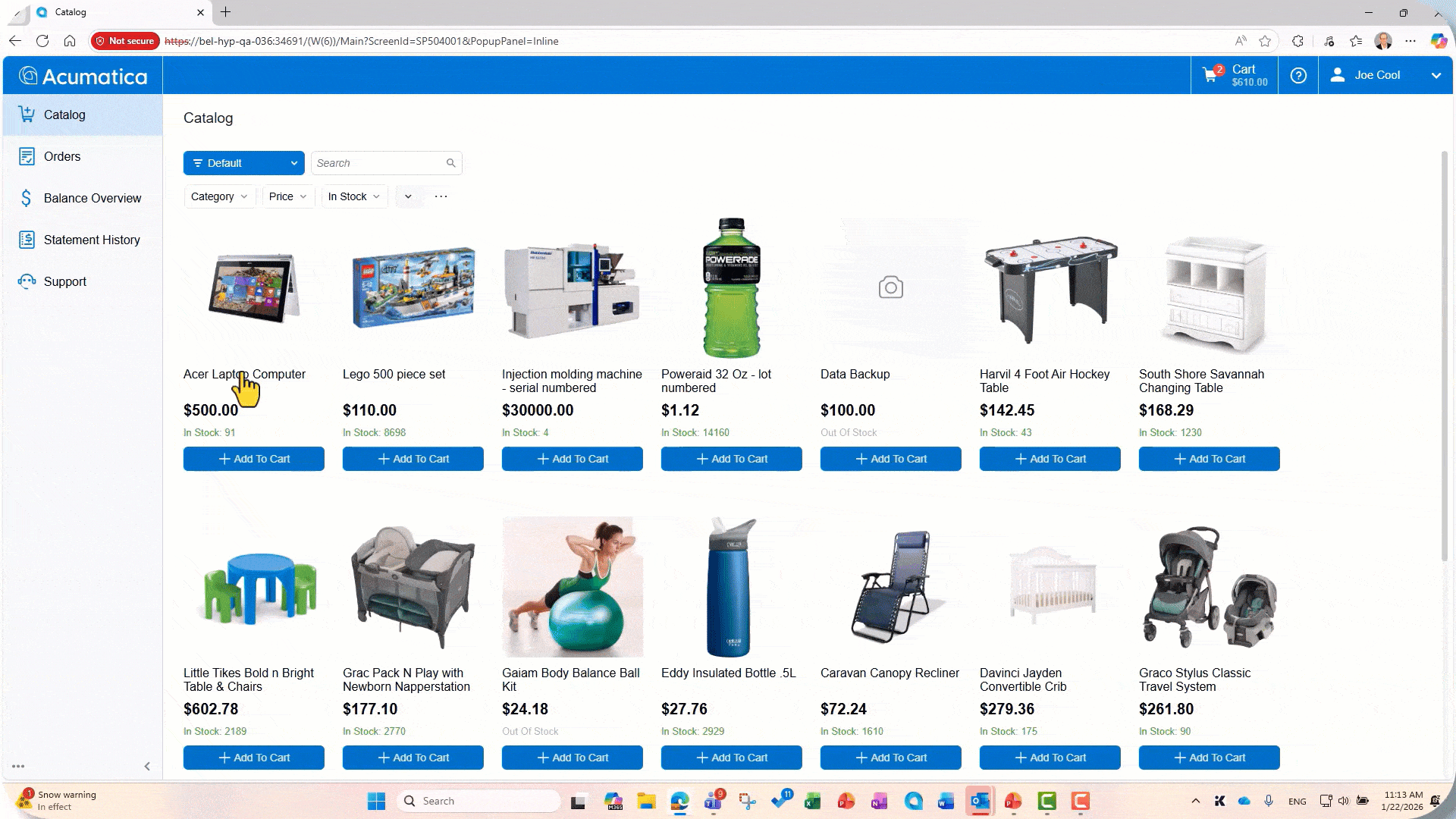 Portal de ventas B2B ligero