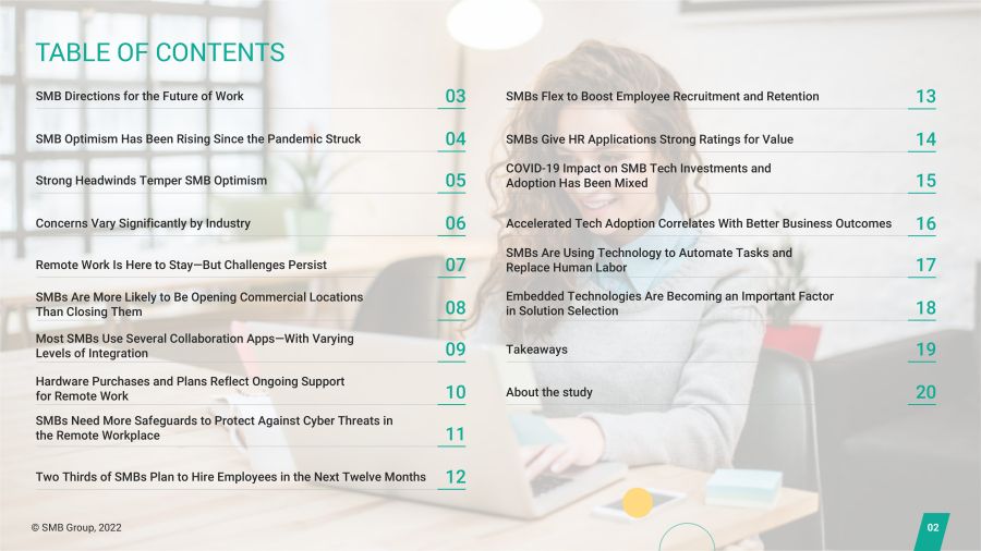 Remodeler le milieu de travail des PME pour un avenir prospère, page 1