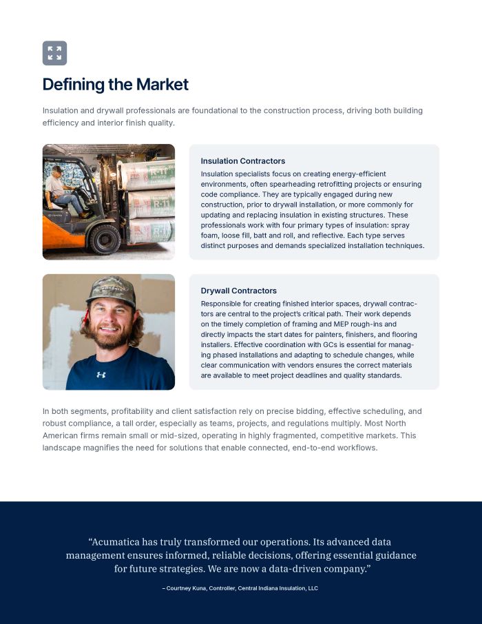 El mundo en evolución de los contratistas de aislamiento y paneles de yeso, página 1