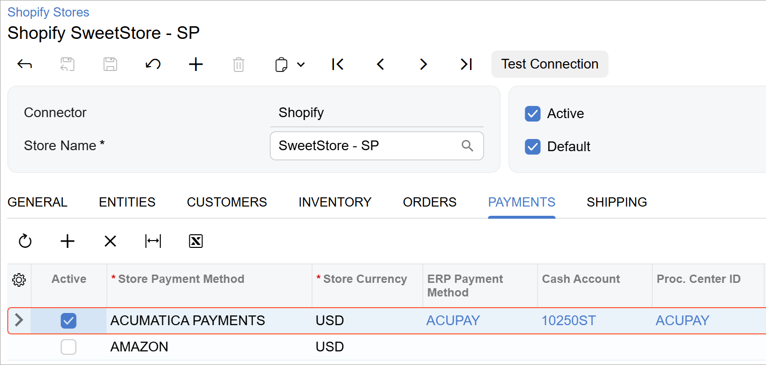 Gestiona los pedidos de Shopify y BigCommerce con Acumatica Payments