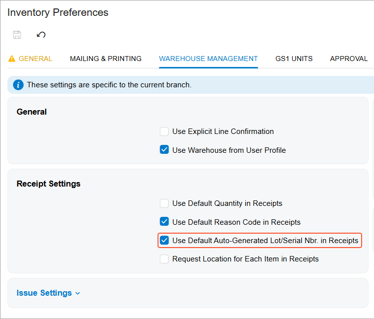 Generar automáticamente números de lote y de serie
