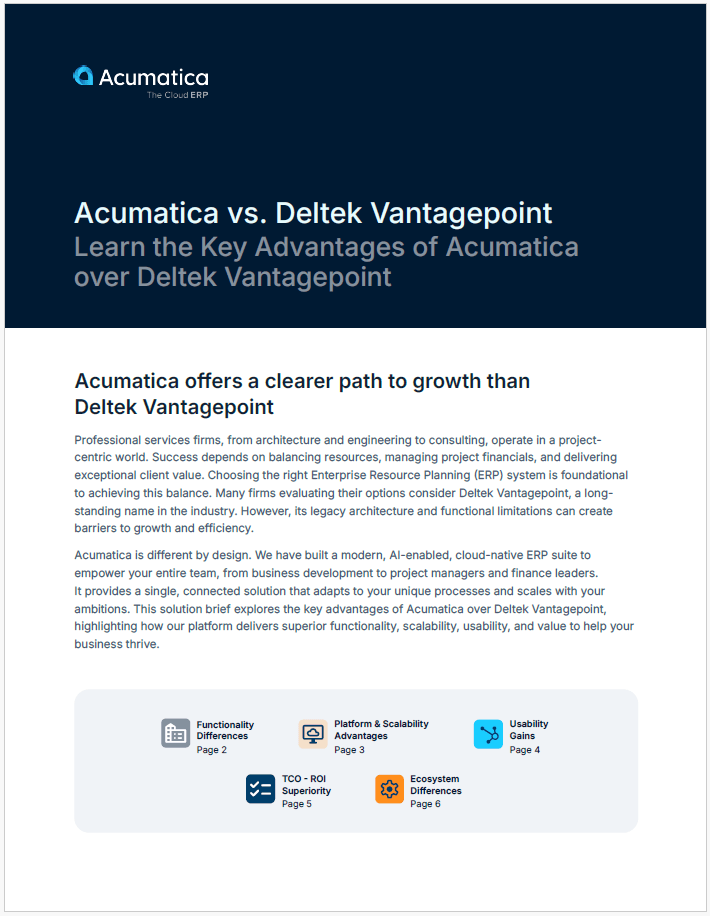 Scale Your Firm With a Modern, Connected Cloud ERP Solution