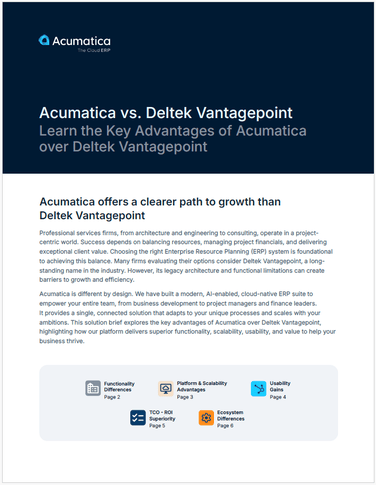 Scale Your Firm With a Modern, Connected Cloud ERP Solution