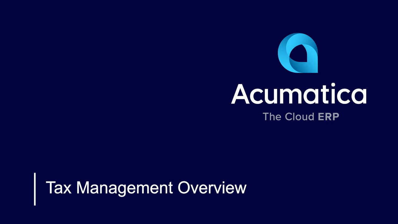 Regardez la vidéo d’aperçu de la gestion fiscale