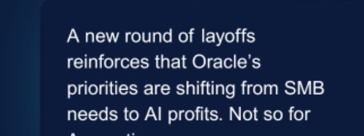 Why Another Round of Oracle Layoffs Should Concern Small and Midsized Businesses
