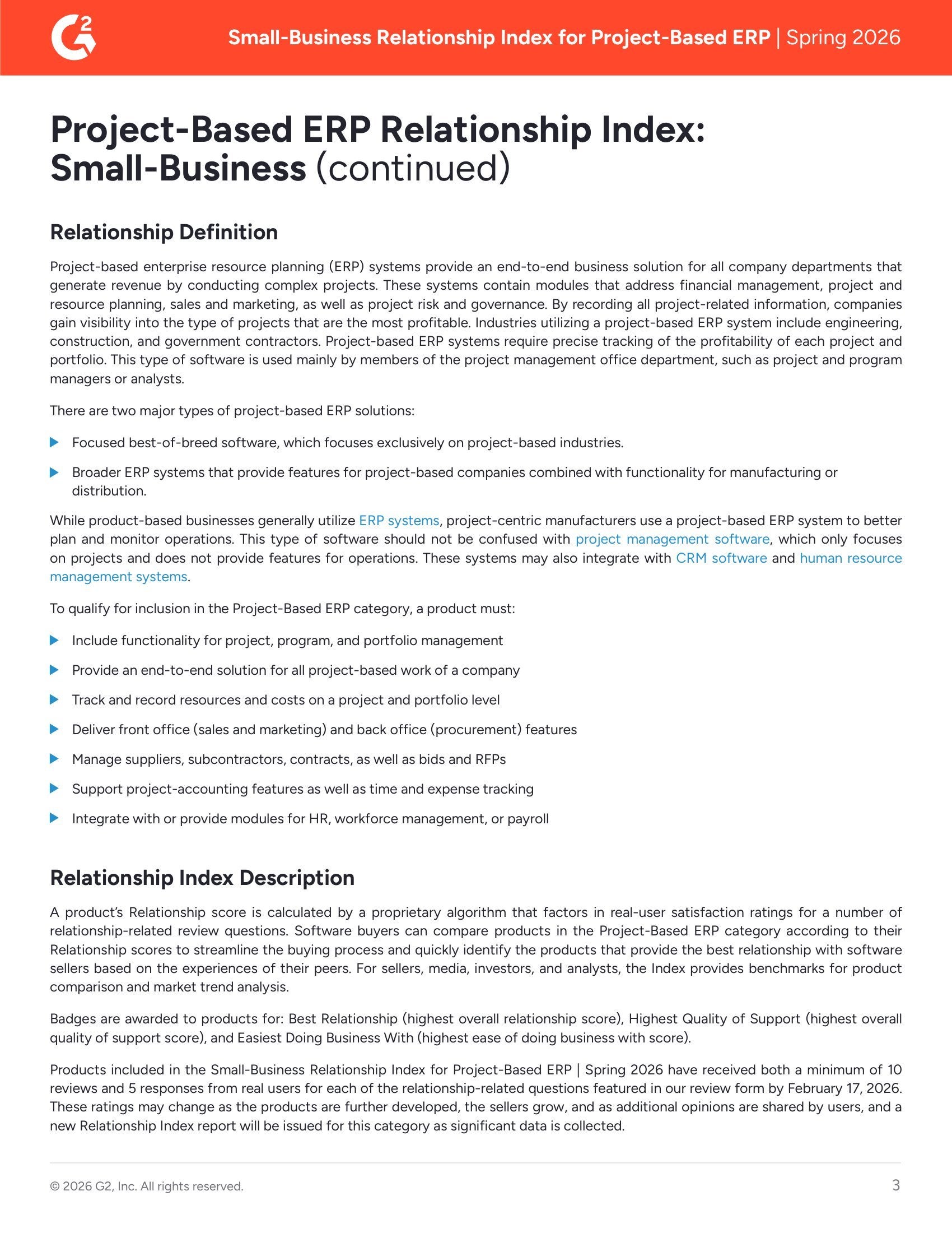 Acumatica Awarded Easiest To Do Business With in G2's Relationship Index for Small Business Project-Based ERP Systems, page 2