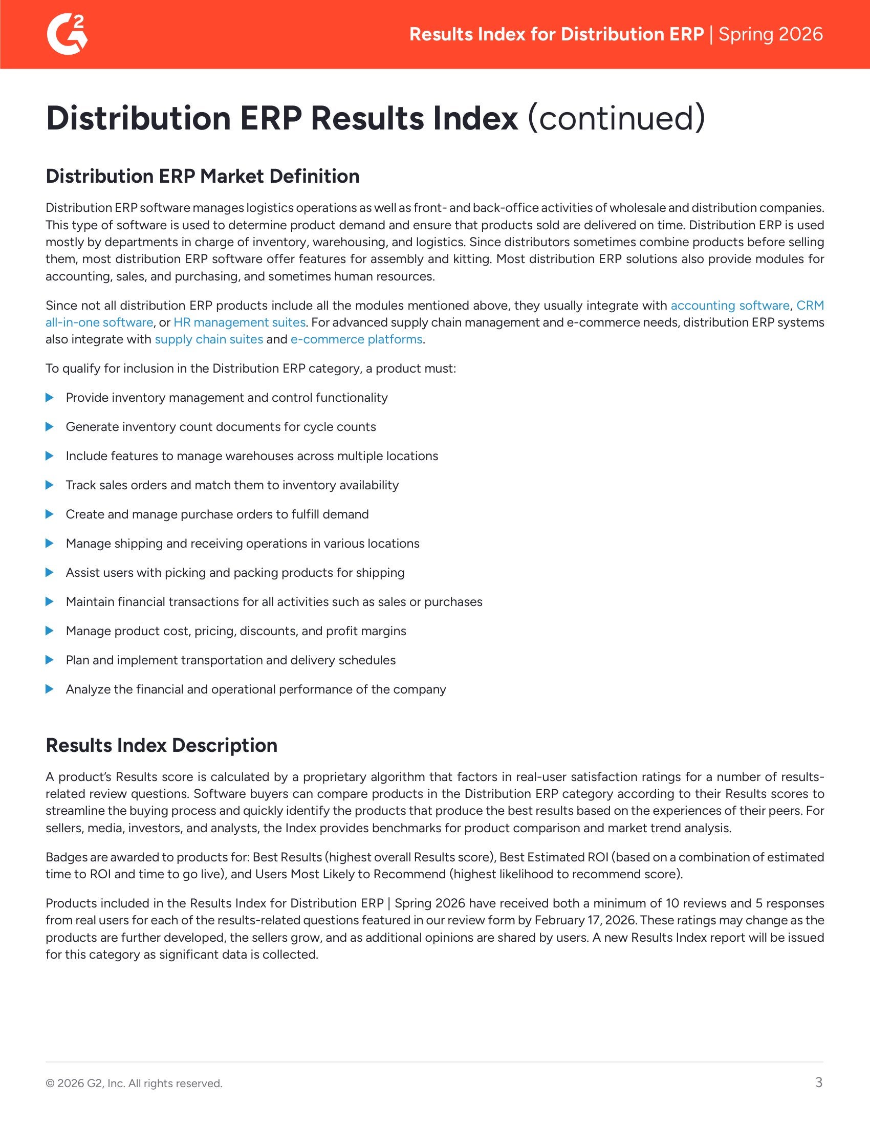 Top Distribution ERP Solutions Ranked for Customer Results in G2’s Spring 2026 Report, page 2