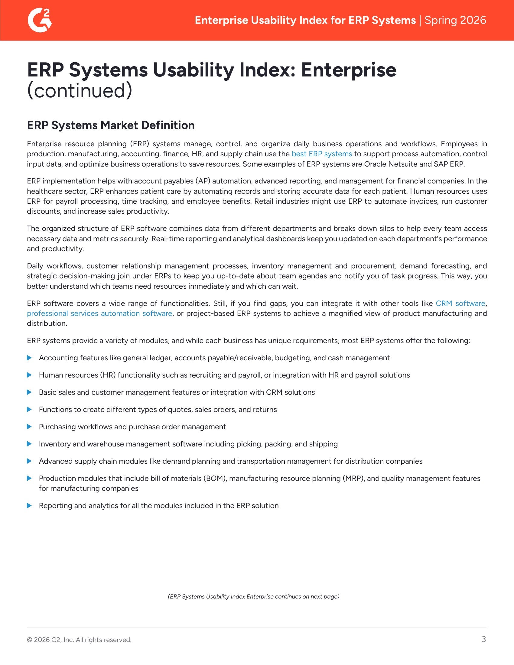 Acumatica Ranked #2 in G2's Enterprise ERP Systems Usability Index Spring 2026, page 2