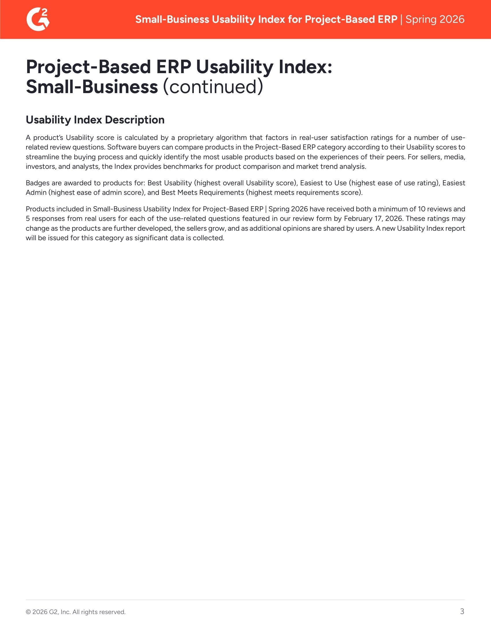 Acumatica Recognized as a Top Usability Leader in G2 Small-Business Project-Based ERP Report – Spring 2026, page 2