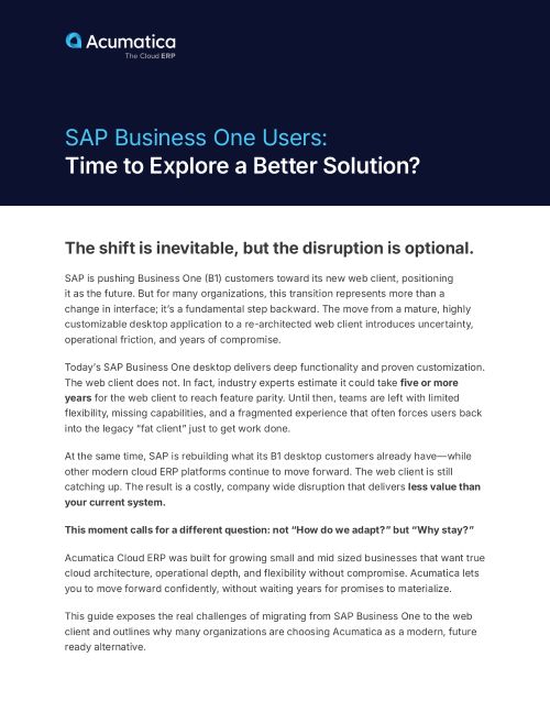 Migrating From SAP Business One? Read This Guide First, page 0