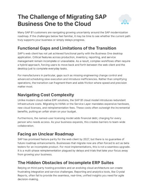 Migrating From SAP Business One? Read This Guide First, page 1