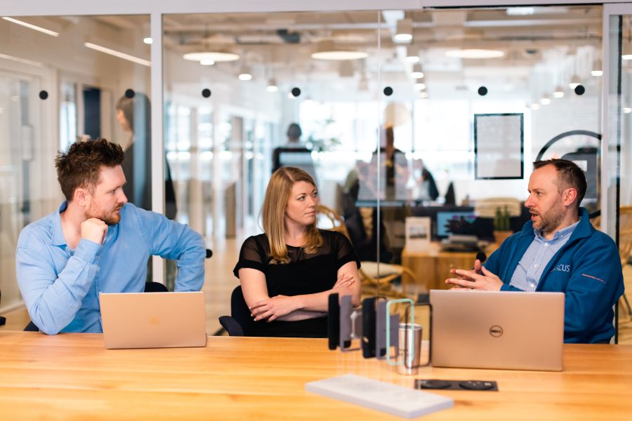 Business leaders in an office environment