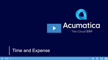 Acumatica Time and Expense Video
