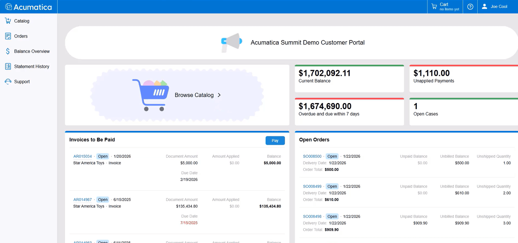 B2B customer portal