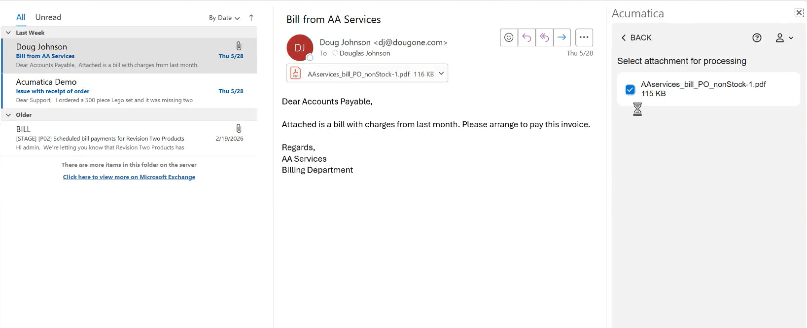 Autonomous Business Execution Screenshot of the Acumatica Screenshot of Autonomous Business Execution