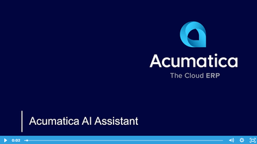 Acumatica AI Assistant Video