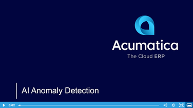 Acumatica AI Anomaly Detection Video
