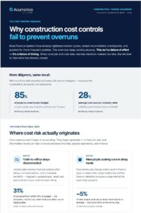 Why Construction Cost Controls Fail to Prevent Overruns