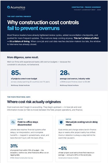 Why Construction Cost Controls Fail to Prevent Overruns