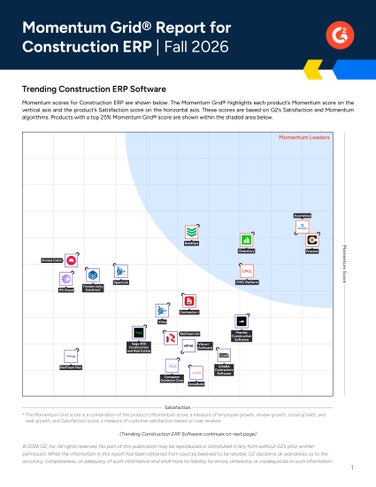 Momentum Grid Report for Construction ERP