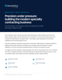 Precision under pressure: building the modern specialty contracting business