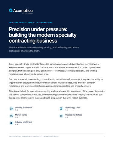 Precision under pressure: building the modern specialty contracting business