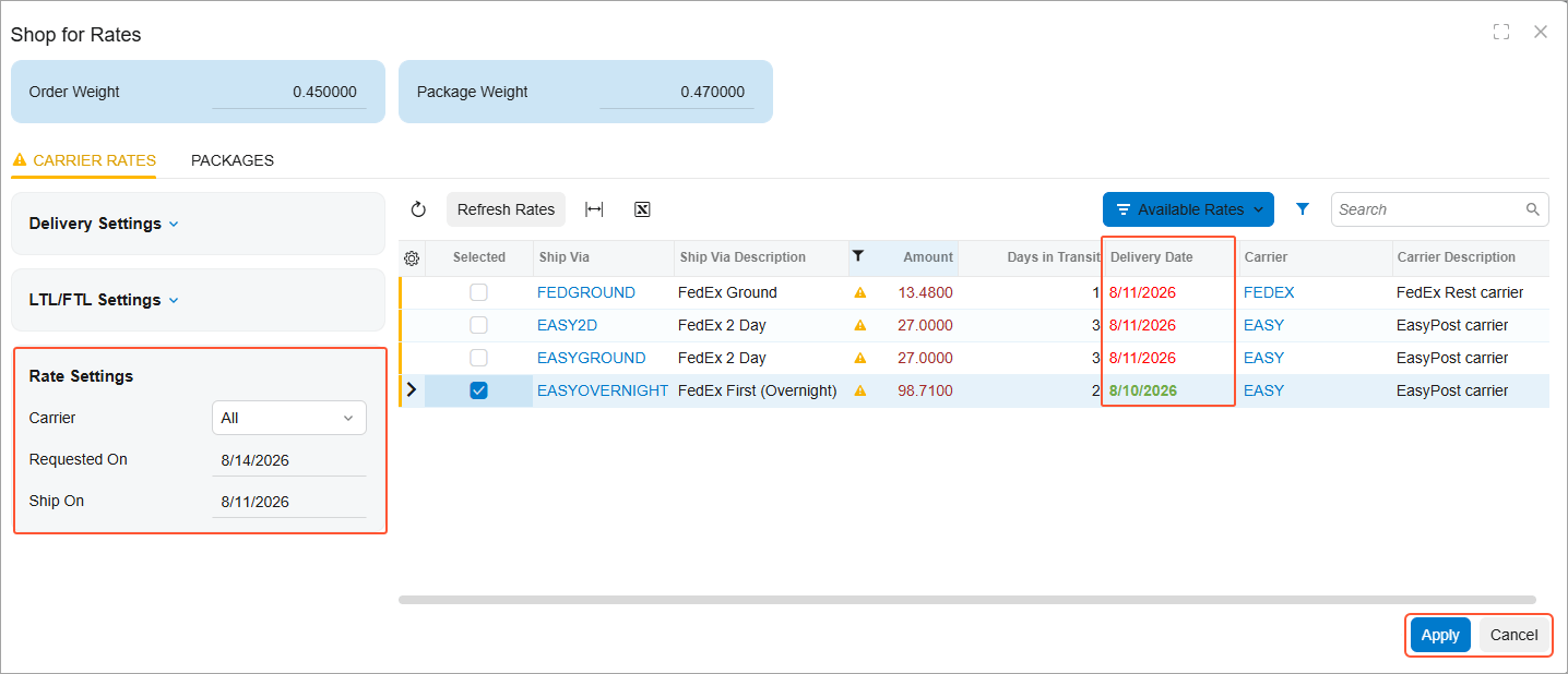 Shop for Shipping Carrier Freight Rates from Your ERP Software