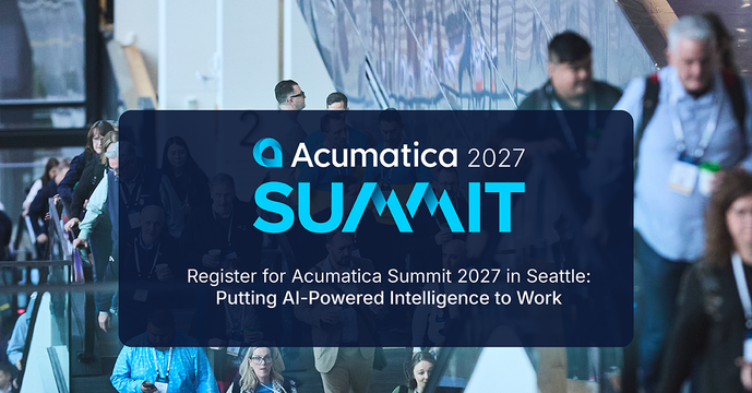 Acumatica Summit 2027 Registration Now Open: A Return to Seattle in January to share the latest AI-powered ERP Technologies